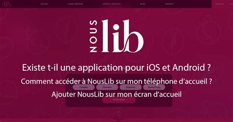 Application Mobile NousLib (Version 2024)